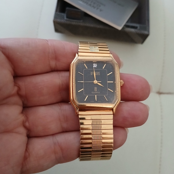 Bill Blass Gold Watch with Black Dial - Picture 3 of 7